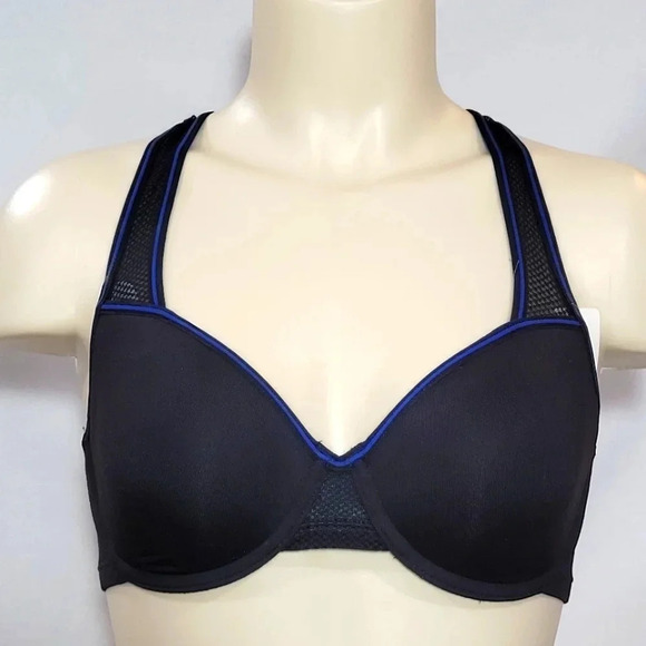 30DD b.tempt'd 953199 by Wacoal b.active Underwire Sports Underwire Bra Black wi - Picture 1 of 4